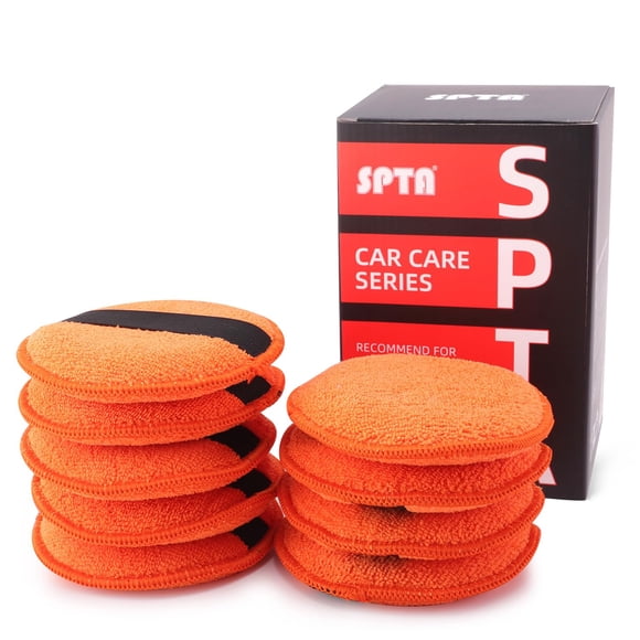 SPTA 9 almohadillas aplicadoras de microfibra de 13 cm para cera de auto