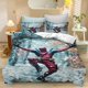 thumbnail image 1 of x127 Bed SheetsDuvet Cover Digital Print Bedding Set Comfortable Polyester Duvet Cover Piece Kids Bedroom Decoration 3-Piece Bedding Set (1 Duvet Cover + 2 Pillow Shams) nj127, 1 of 5