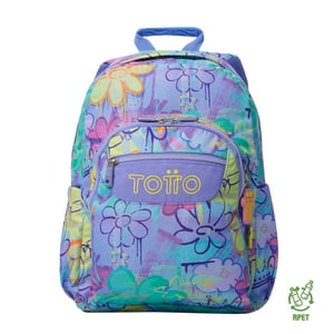 Mochila Escolar Para Niña Notebook 14"" Acuarela Morado Totto
