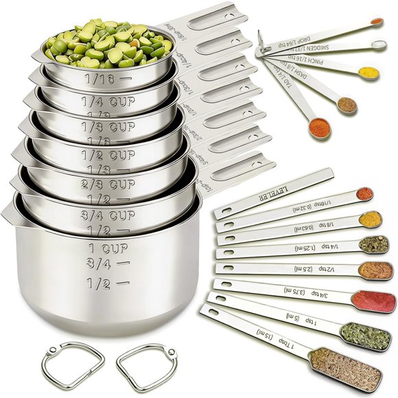 Tazas y Cucharas Medidoras EWFEN de Acero Inoxidable