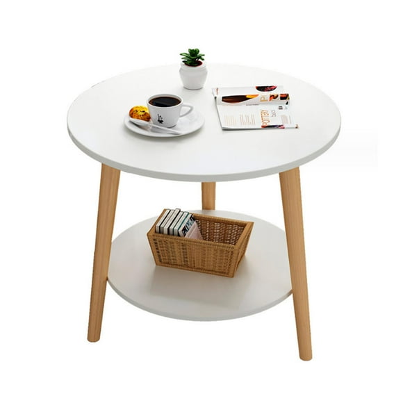 Mesa de Centro con Doble Nivel Organización y Estilo blanco