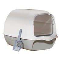 Magideal - Caja De Arena Para Gatos Cerrada, Caja De Arena Para Orinal, Extraíble, A Prueba De Salpicaduras, Fácil De Limpiar, Caja De Arena Para Gatos Para Anim Gris