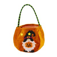 Magideal - Bolsa De Calabaza Para Regalo De Fiesta De Halloween, Bolsa Multiusos De Felpa Para Fiesta De Halloween, Para Bolsas De Aperitivos, Decoración De Otoñ Naranja