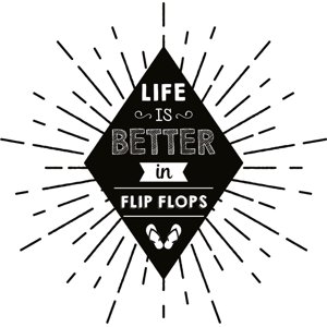 Rienda Libre Graphics - Decomural Life Is Better In Flip Flops Travel Ws-46193