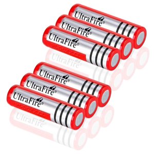 Genérico - 6X Pack Pila Recargable 18650 Bateria Mah Linterna Vapeador Multicolor