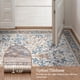 thumbnail image 2 of Alfombra Morebes Floral, lavable, 150 x 210 cm, color beige, antideslizante, 2 of 3