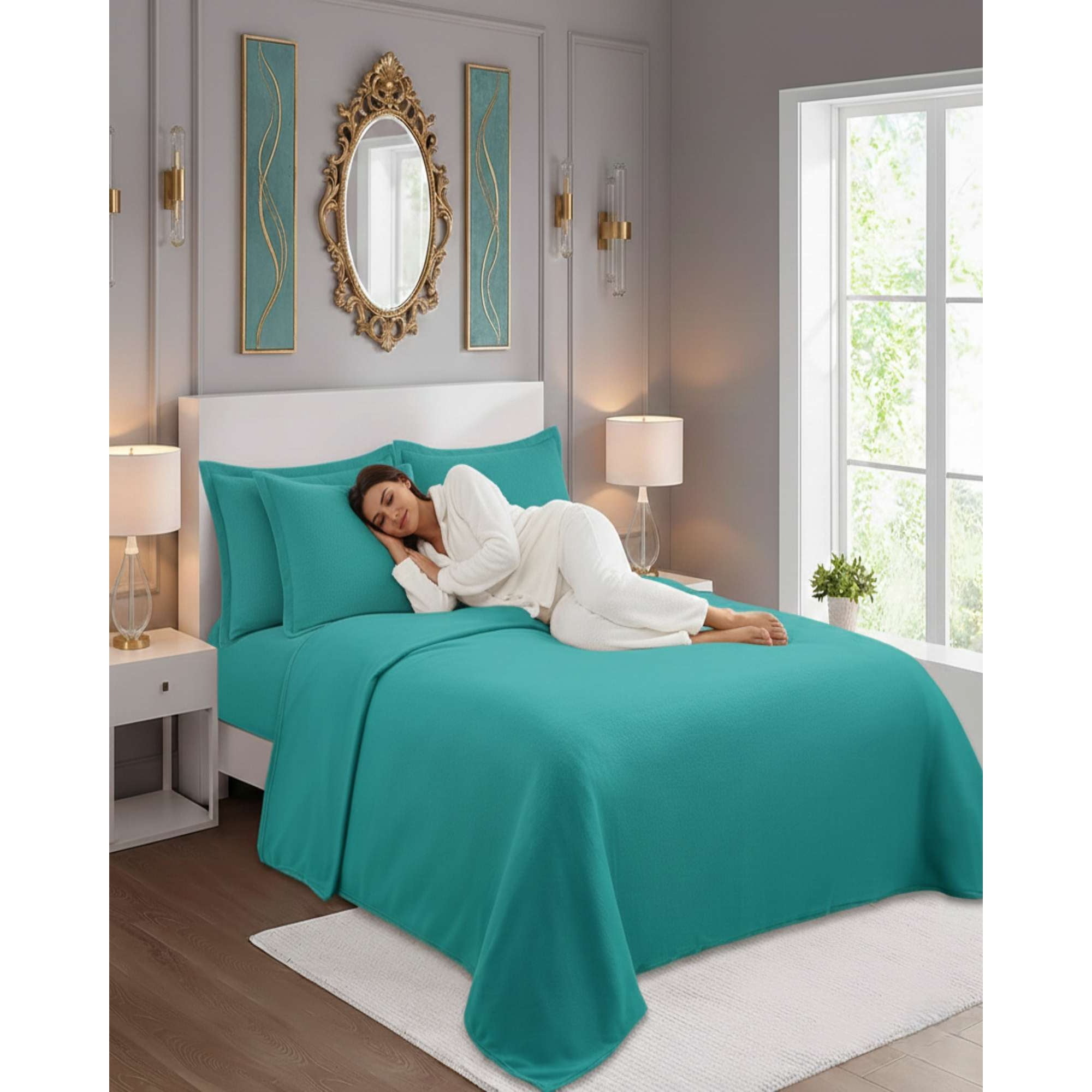 Myl Todo Hogar - Juego De Sábanas Polar Premium King Térmicas Extra Suaves