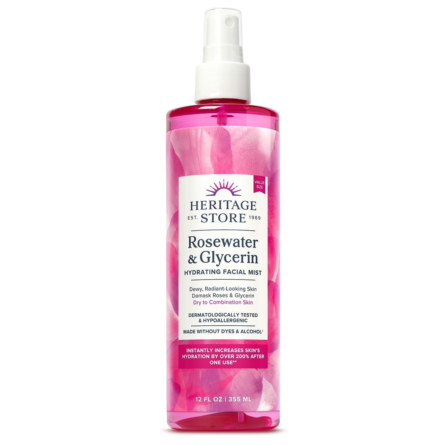 Bruma Facial Heritage Store Agua De Rosas Y Glicerina 355 Ml