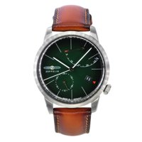 Reloj Zeppelin Flatline Brown Leather Strap Dark Green Dial Automatic 83664 Men'S Watch