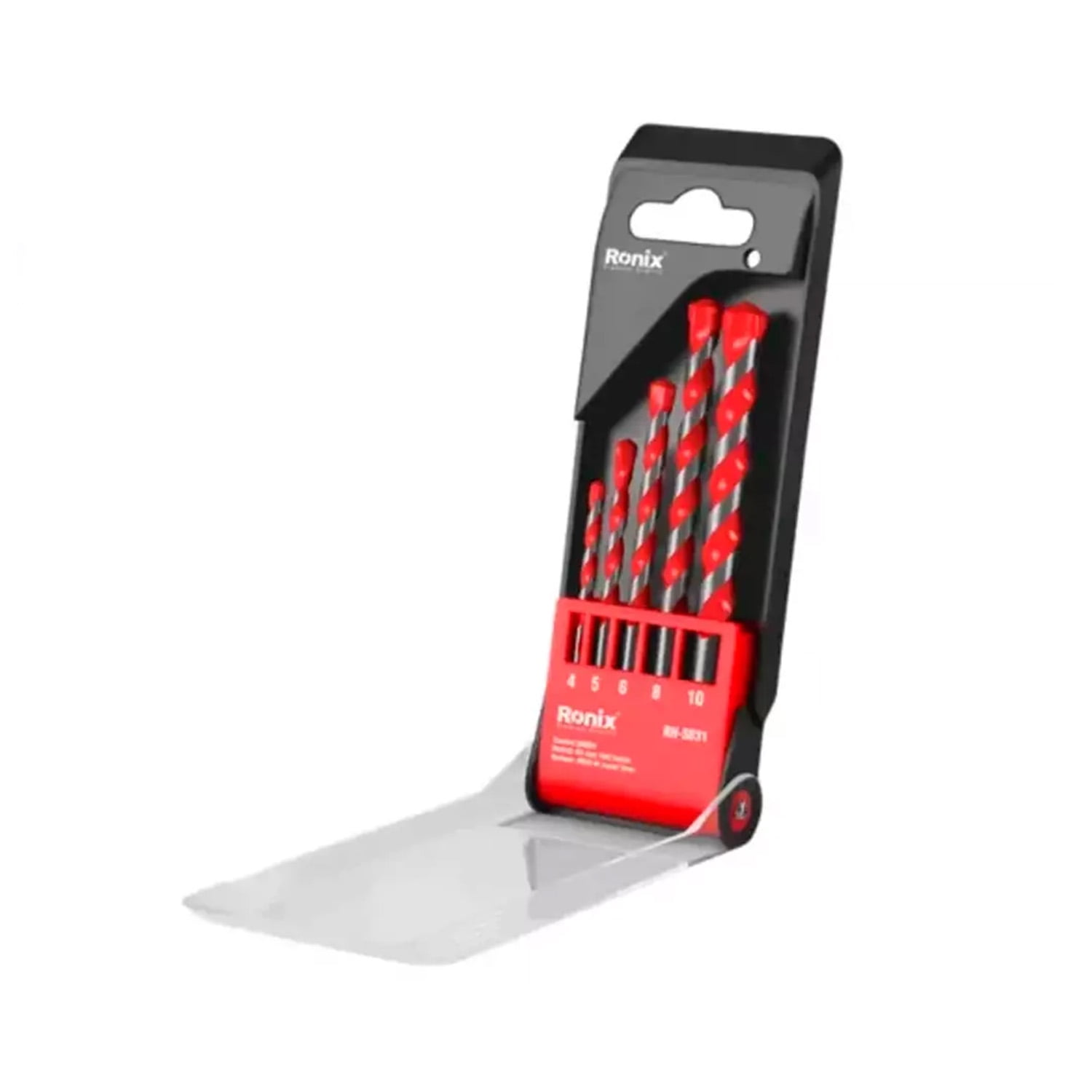 Ronix - Set De Brocas Mampostería 5 Piezas Acero 45#