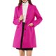 thumbnail image 2 of ABRIGO DE MUJER INSPIRE CHIC Color Sólido Solapa con Muesca Abotonado Simple Abrigo de Invierno Rosa Fucsia S, 2 of 7