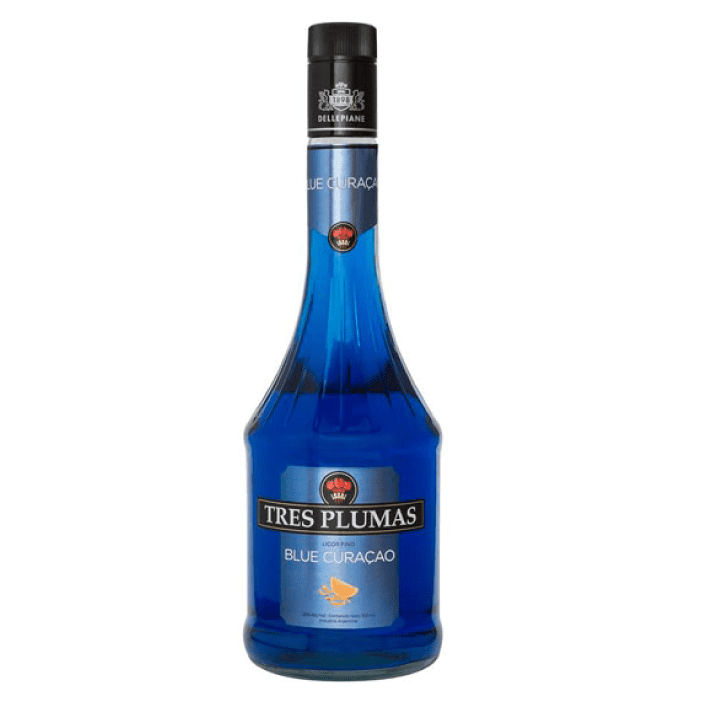 Licor Tres Plumas Licor Blue Curacao 29° 750cc
