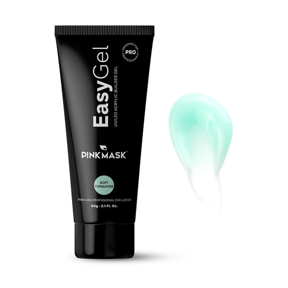 Gel constructor para uñas PINK MASK Easy Gel 60 g Soft Turquoise