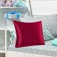 thumbnail image 1 of PiccoCasa 1 Pc Funda de Almohada de Seda de 19 Momme con Cremallera Oculta No Estándar Rojo Vino 16" x 16", 1 of 7