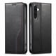 thumbnail image 1 of Funda tipo cartera para Samsung Galaxy A57 de piel con cierre magnético, ranuras para tarjetas y correa para la muñeca Negro, 1 of 6