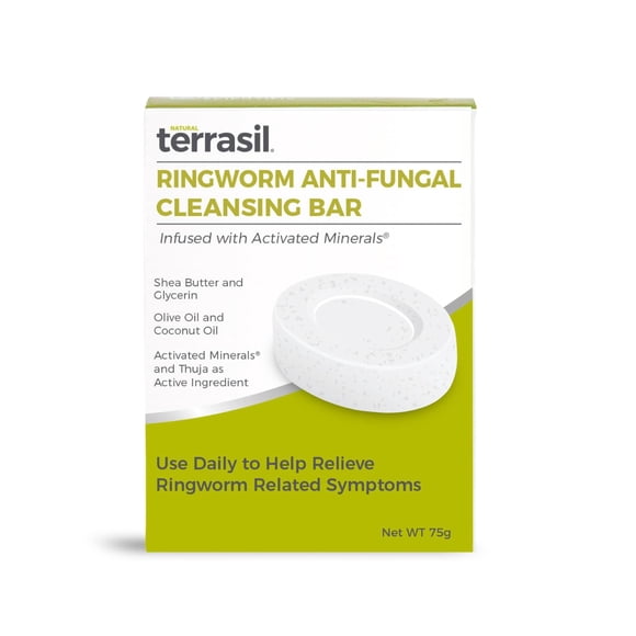 Jabón antifúngico Terrasil para la tiña 75 g con aceite de coco y karité