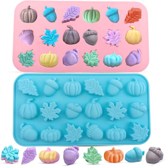 Moldes mini de silicona COKSDUPID, 18 cavidades, 2 piezas