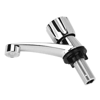 Genérico - Llave Monomando Lavamanos Grifo Cierre Agua Corte Rapido Plateado