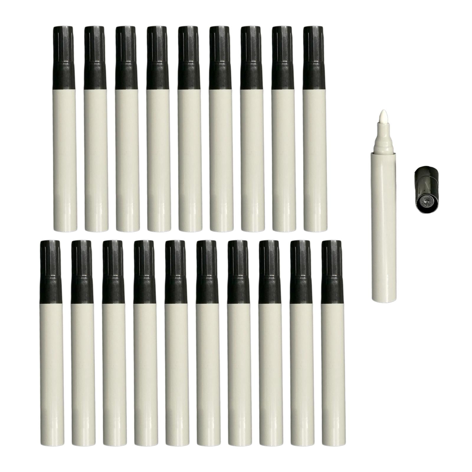 Magideal - Vacío, Juego De 10 Piezas De Punta Fina, Bolígrafo Vacío, Tubo Para Hacer Barriles De Varilla De Bolígrafo Con Favorito, Para Letras, Caligrafía, Cabeza Redonda De Varilla Gris