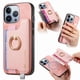 thumbnail image 1 of Funda Magnética para iPhone 16 Pro con Billetera y Anillo, Protector Resistente Rosa, 1 of 6