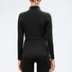thumbnail image 5 of Chaqueta de yoga y fitness de nailon de felpa para otoño e invierno, con cremallera completa, elástica, para correr, de manga larga, color negro, 5 of 6