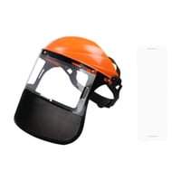 Ioensy - Máscara Protectora De Cara Completa Transparente Para Tareas De Paisajismo Granja Al Aire Libre Naranja