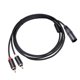 thumbnail image 2 of Cable XLR A Estéreo HiFi Dual Para Mezcladores De Teléfonos Componentes De Cine En Casa 2m, 2 of 5