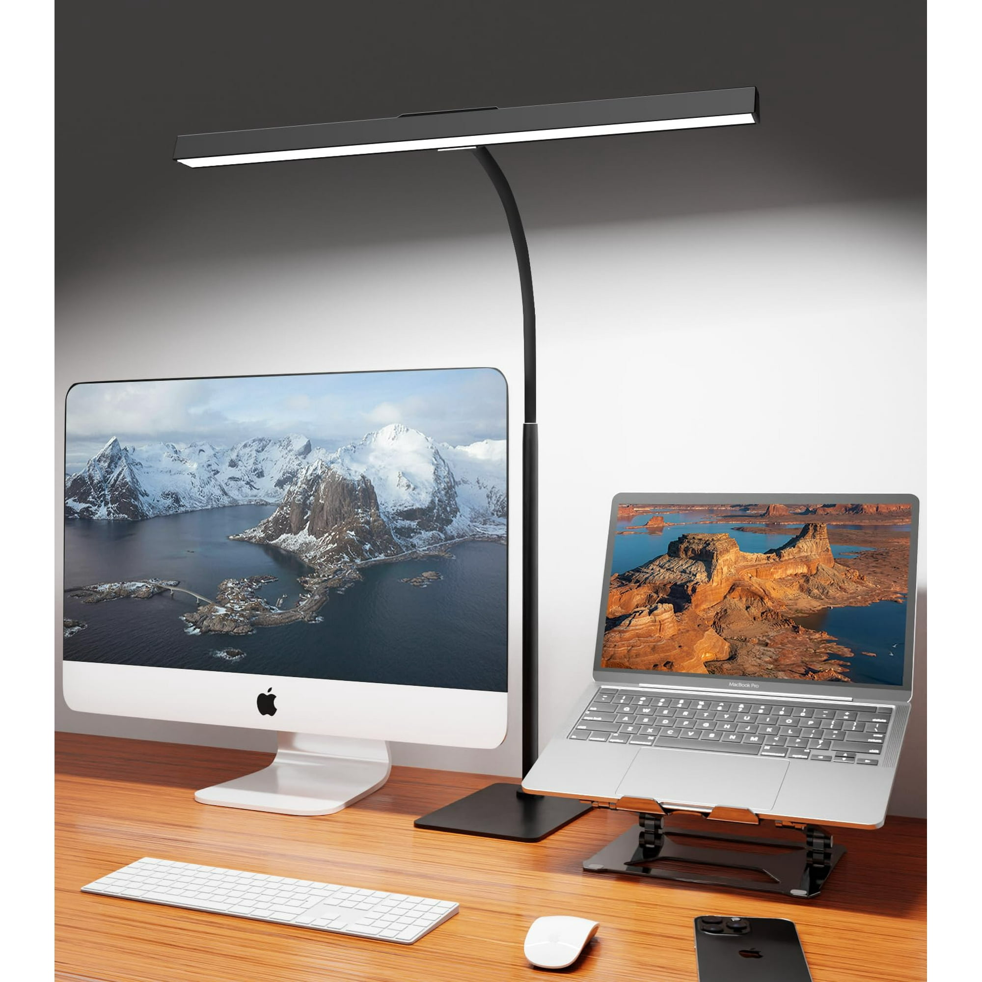 Lámpara Led De Escritorio Kaulsoue Eye-caring Architect De 12 W, Usb 5, Regulable