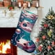 thumbnail image 1 of Ajolote Tema: Calcetines de Navidad, fino lino blanco para colgar en escaleras y chimenea, decoración navideña para el hogar, regalo de Navidad.54cm×38cm, 1 of 5