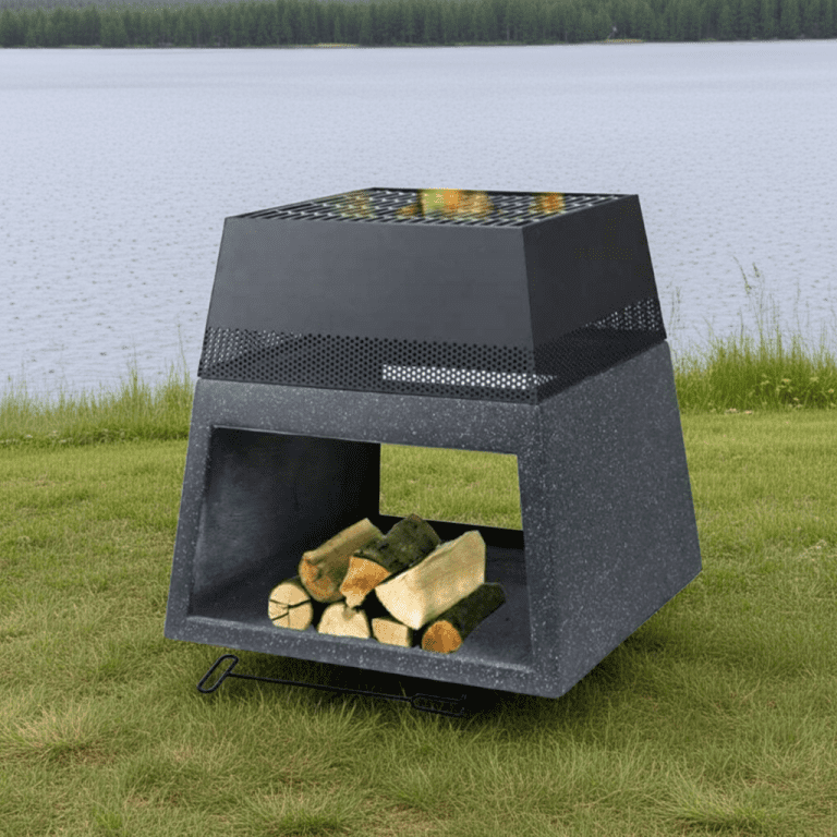 Igpro - Fogón Parrilla A La Piedra Piramide 59x59x59cm