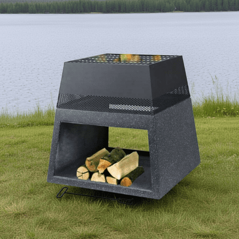 Igpro - Fogón Parrilla A La Piedra Piramide 59X59X59Cm