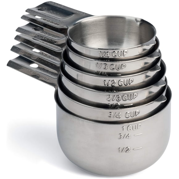 Juego de tazas medidoras Hudson Essentials de acero inoxidable, 6 piezas