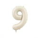thumbnail image 1 of 1pc, Beige Caramel Heart Balloons, Crown Happy Birthday Baloons, 1 2 3 4 5 6 Baby Shower Number Foil Balloon, Helium Baby Shower Globos, Creative Small Gift, Holiday Accessory, Birthday Party Supplies, 1 of 3