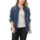 thumbnail image 4 of Agnes Orinda Chaqueta de Jean para Mujer Talla Grande para Escuela y Universidad con Costuras y Botones Lavada Abrigo de Mezclilla 6X Azul, 4 of 6