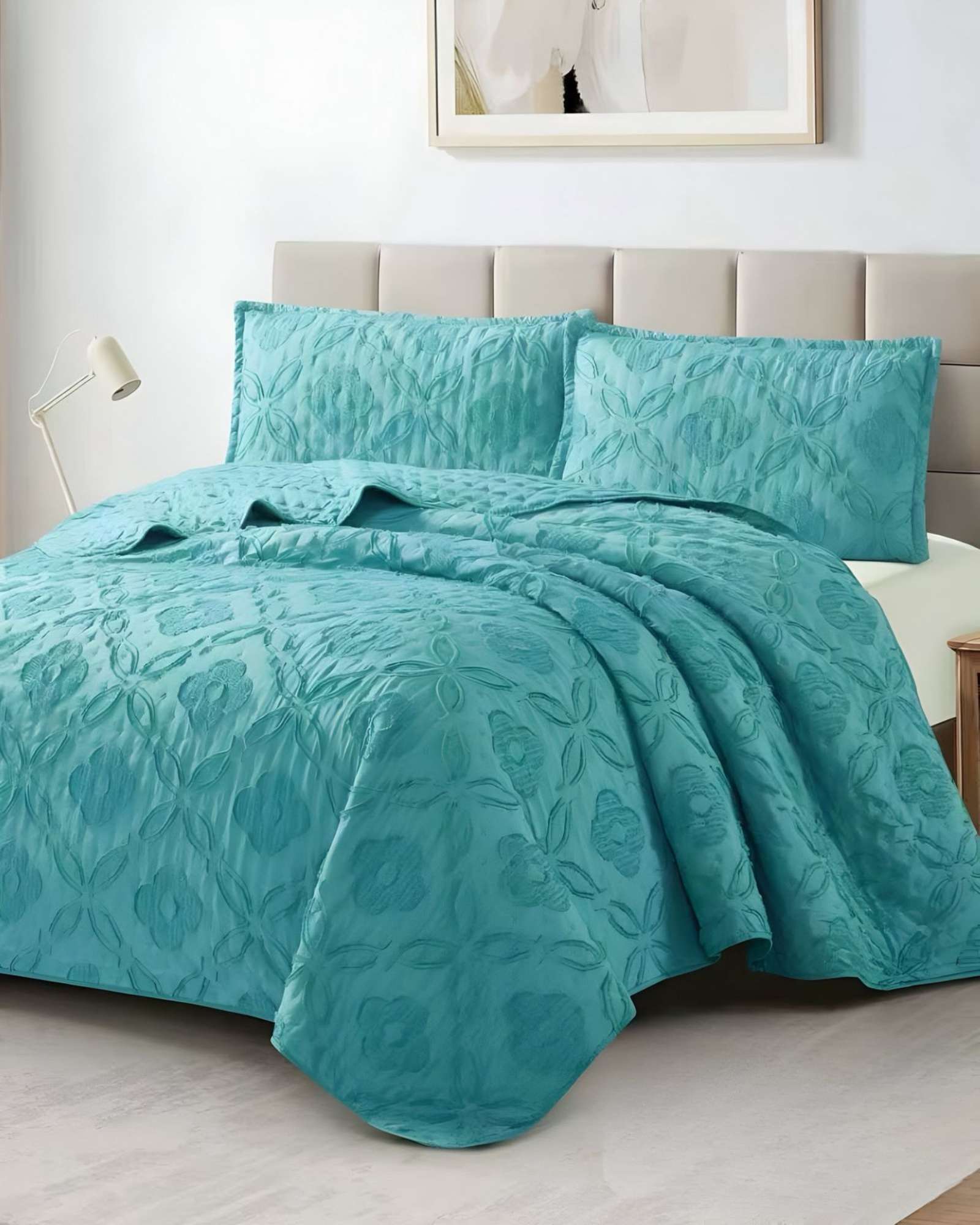 Meipulis - Cobertor Colcha Quilt Tufting De Lujo Suave 2 Plazas