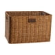 thumbnail image 1 of Cesta Decorativa Rectangular de Mimbre de Imitación con Asas para Armarios, Armarios, Toallas, Libros, Servilletas, Resistente, Fácil de Limpiar, Colo , 38x26x24cm, 1 of 5