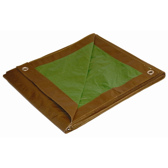 Tarp Foremost 11020, marrón y verde, reversible, 3,9 x 6,1 m, 7 mil