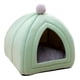 thumbnail image 3 of Gato Cama Cachorro Perrera Sofá Semicerrado Invierno Para Gatos Perros Suministros Verde, 3 of 5