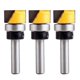 thumbnail image 4 of 3 piezas de carburo con punta de bisagra muesca empotrar ajuste plantilla enrutador bit - vástago de 8 mm, 4 of 5