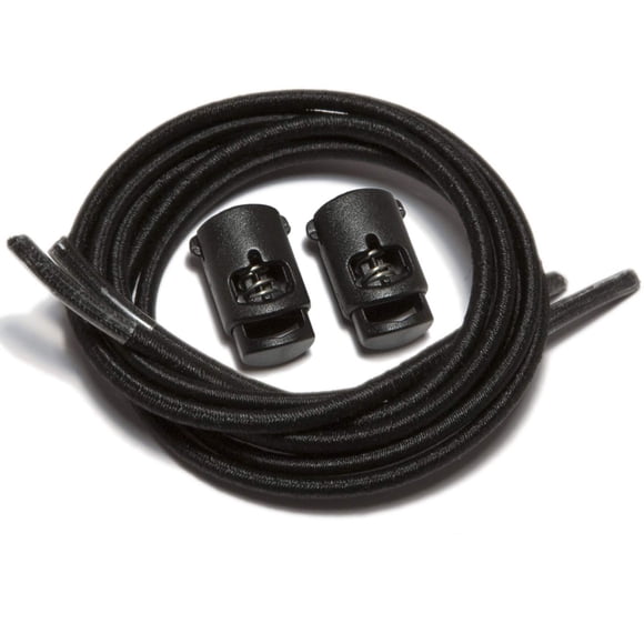 Cordón IBUNGEE LACES 86 cm Negro Elástico Sin Atar