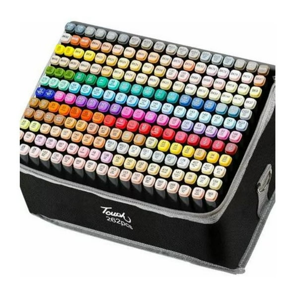 Set 262 Marcadores Lápices Colores Touch Doble Punta + Bols