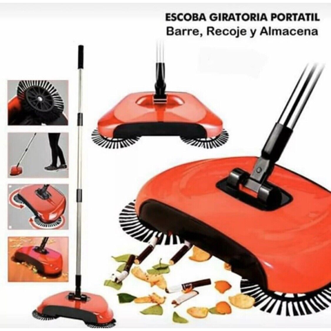 Movi - Escoba Giratoria Portátil Barre Recoge Y Almacena Residuos