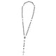 thumbnail image 3 of mens hip 8mm rosario de cuentas ruega jesus cruz collar colgante negro, 3 of 3