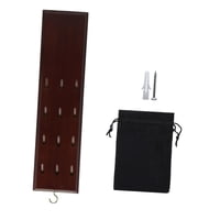 Ioensy - Soporte De Pared Para Dardos De Madera Maciza, Soporte Para Dardos Para Taller, Sala De Juegos, Garaje, Color Rojo Oscuro