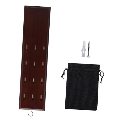 Ioensy - Soporte De Pared Para Dardos De Madera Maciza, Soporte Para Dardos Para Taller, Sala De Juegos, Garaje, Color Rojo Oscuro