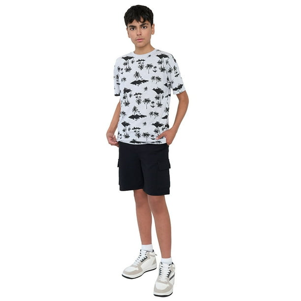 Short Niño Teen Punto Cargo Negro Corona