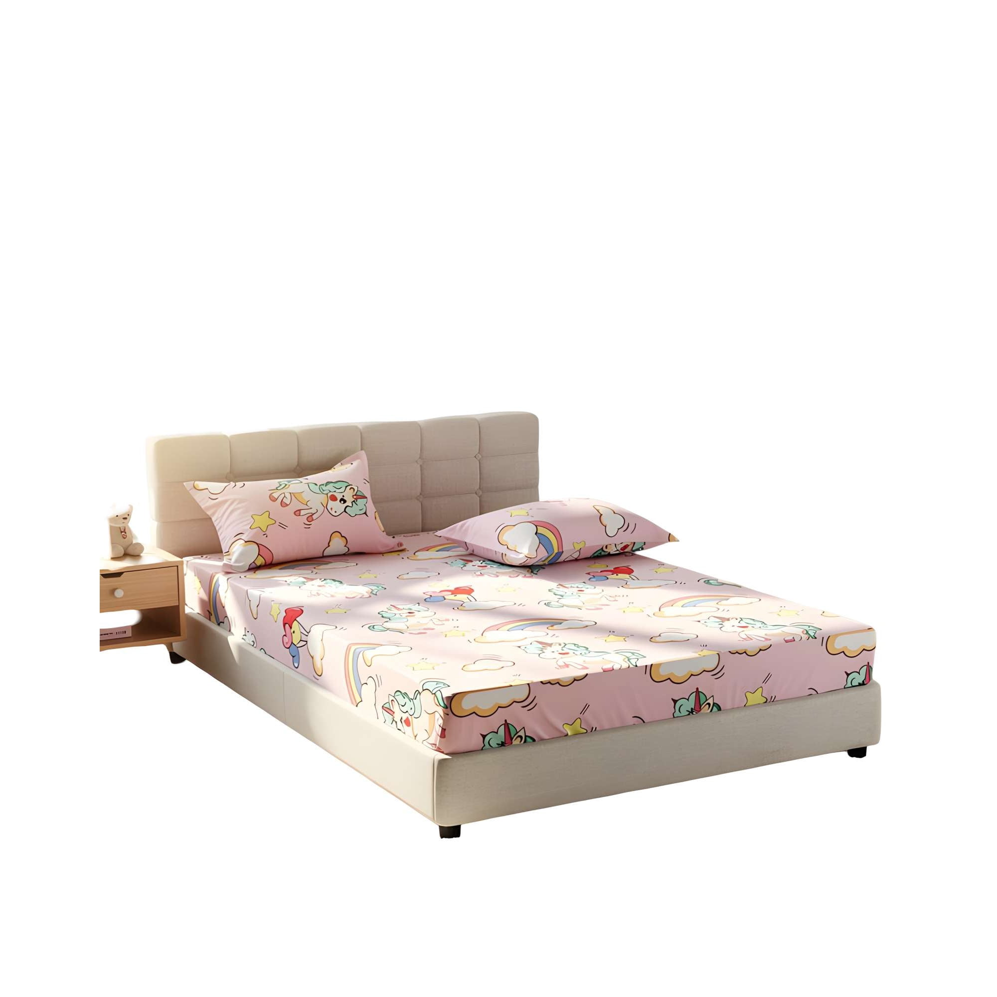 Genérico - Set De Sabana Infantil De 100 Hilos 1 Plaza D2