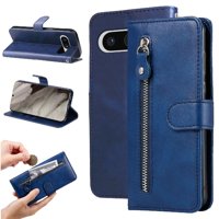 Gangxun - Funda Con Cremallera Para Google Pixel 8 , Carcasa Cartera De Cuero Pu Con Soporte Y Tarjetero