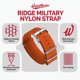 thumbnail image 3 of Correa de Reloj WatchGecko Ridge 20mm Naranja de Nylon, 3 of 7