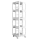 thumbnail image 2 of 4-Tier All-Steel Rotating Bookshelf with 360° Wheels, Large Size Sturdy & Spacious Book Rack, New Style White Bookshelf,Easy Assembly, 2 of 3